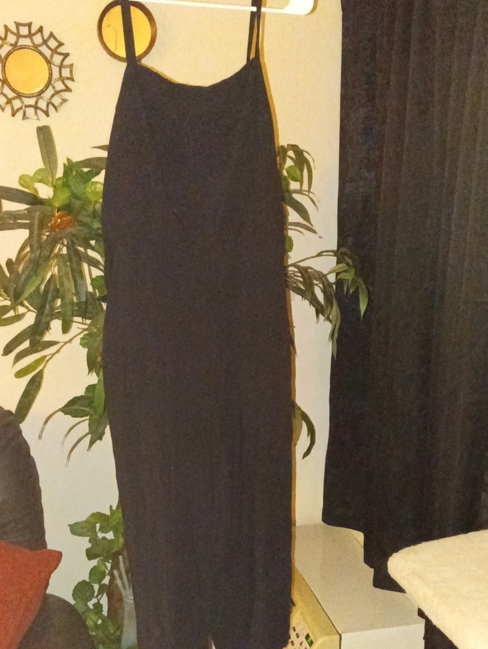 Old Navy Black Spaghetti-Strap Pants Romper Size Large
